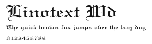 Linotext Wd Preview