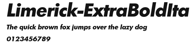 Limerick-ExtraBoldIta Preview