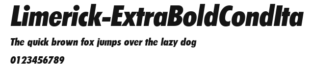 Limerick-ExtraBoldCondIta Preview