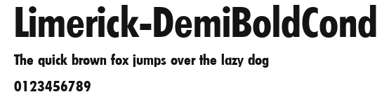 Limerick-DemiBoldCond Preview