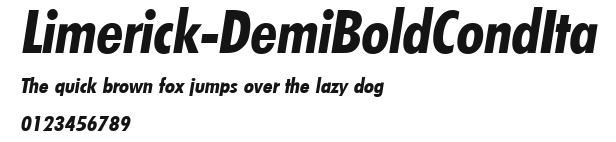 Limerick-DemiBoldCondIta Preview