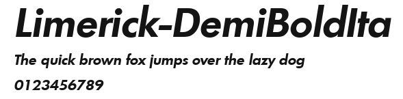 Limerick-DemiBoldIta Preview