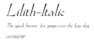 Lilith-Italic Preview