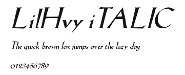 LilHvy iTALIC Preview