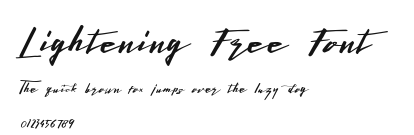 Lightening Free Font Preview