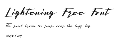 Lightening Free Font Preview