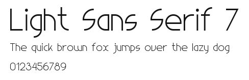 Light Sans Serif 7 Preview