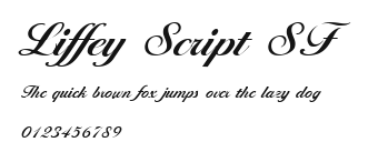 Liffey Script SF Preview