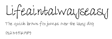 Lifeaintalwayseasy Preview