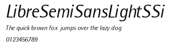 LibreSemiSansLightSSi Preview
