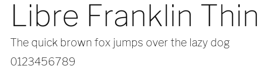 Libre Franklin Thin Preview