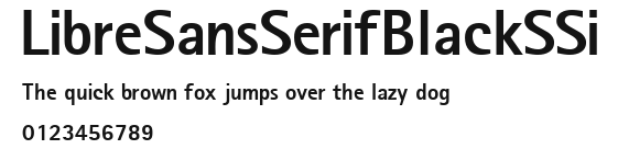 LibreSansSerifBlackSSi Preview