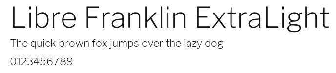 Libre Franklin ExtraLight Preview