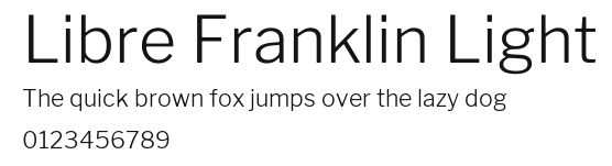 Libre Franklin Light Preview