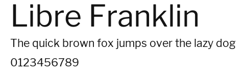 Libre Franklin Preview