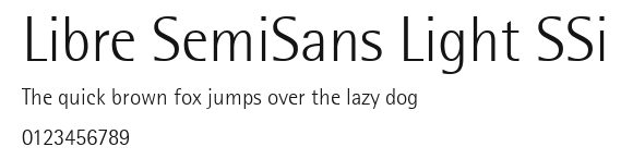 Libre SemiSans Light SSi Preview