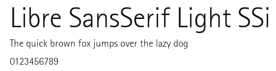 Libre SansSerif Light SSi Preview
