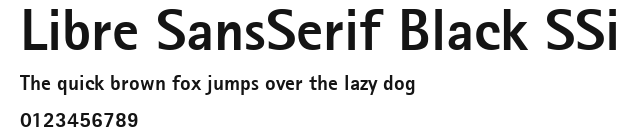 Libre SansSerif Black SSi Preview