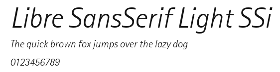 Libre SansSerif Light SSi Preview