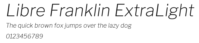 Libre Franklin ExtraLight Preview