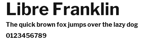 Libre Franklin Preview