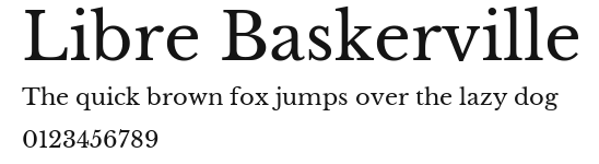Libre Baskerville Preview