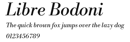 Libre Bodoni Preview