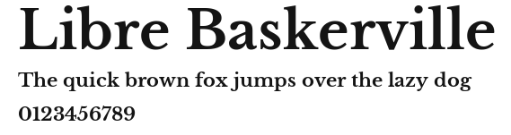 Libre Baskerville Preview