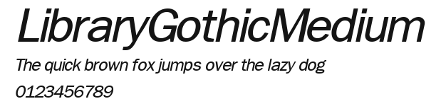 LibraryGothicMedium Preview