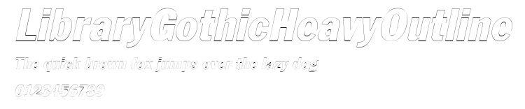 LibraryGothicHeavyOutline Preview