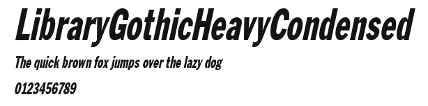 LibraryGothicHeavyCondensed Preview