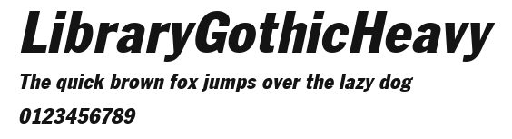 LibraryGothicHeavy Preview