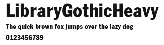 LibraryGothicHeavy Preview