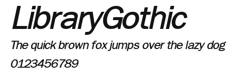 LibraryGothic Preview