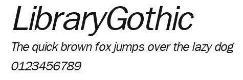 LibraryGothic Preview