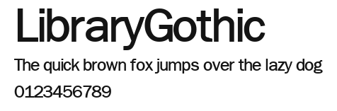 LibraryGothic Preview