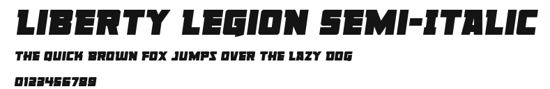 Liberty Legion Semi-Italic Preview