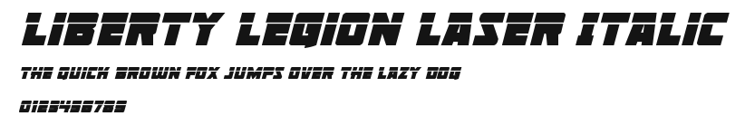 Liberty Legion Laser Italic Preview