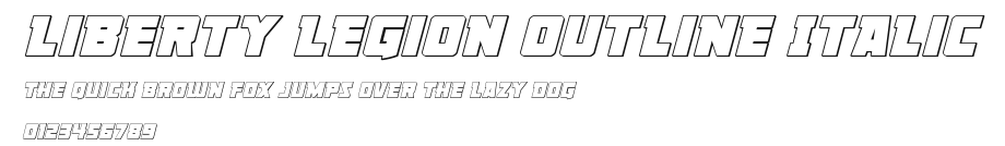 Liberty Legion Outline Italic Preview
