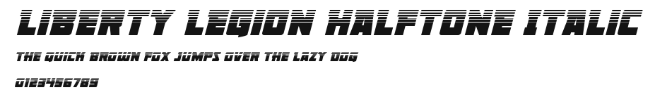 Liberty Legion Halftone Italic Preview