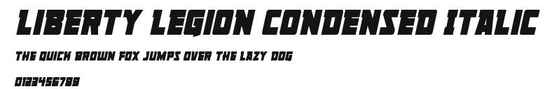 Liberty Legion Condensed Italic Preview