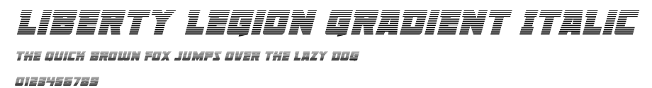Liberty Legion Gradient Italic Preview