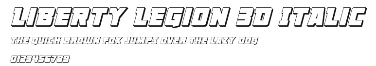 Liberty Legion 3D Italic Preview