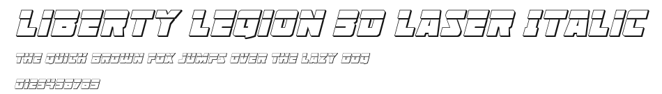 Liberty Legion 3D Laser Italic Preview