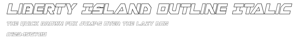 Liberty Island Outline Italic Preview