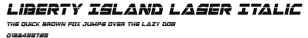 Liberty Island Laser Italic Preview
