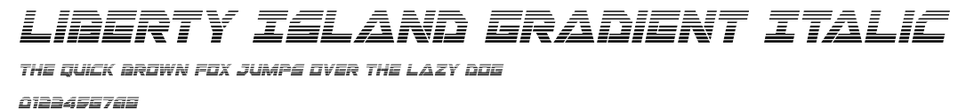 Liberty Island Gradient Italic Preview