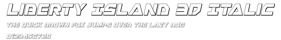 Liberty Island 3D Italic Preview