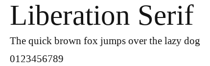 Liberation Serif Preview