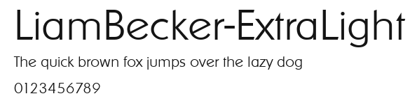 LiamBecker-ExtraLight Preview